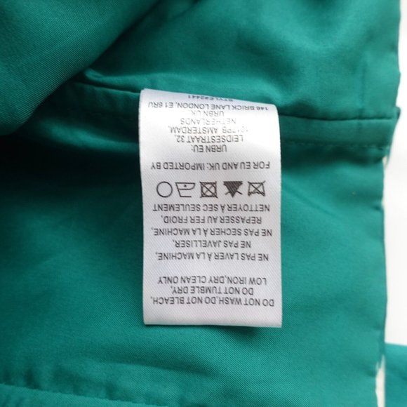 Cocktail Crop Top Small Polka Satin Pleated Ruched Stretch Green Bandeau HUTCH 4 - Picture 7 of 9